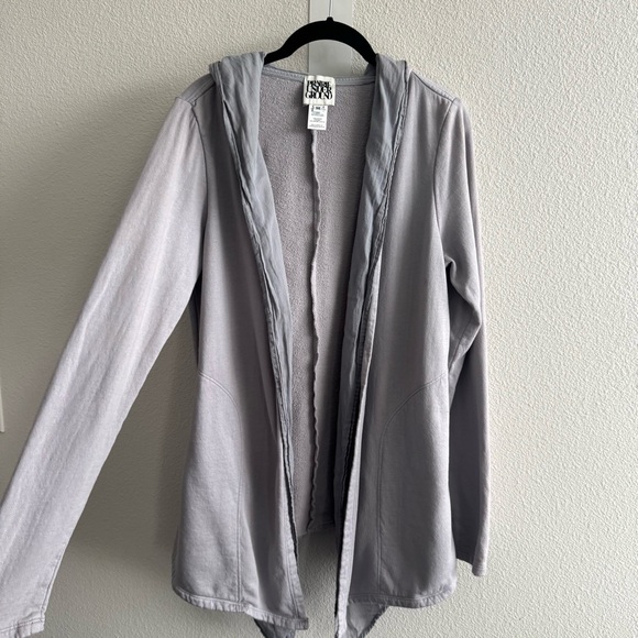 Prairie Underground Unphased Hoodie Grey Double Layer Organic Cotton Lagenlook - Picture 4 of 13